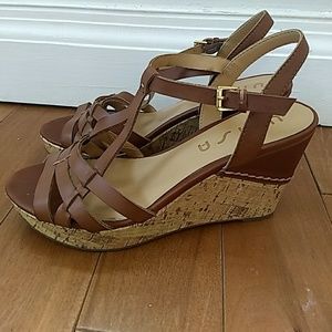 Unisa cork wedge sandals